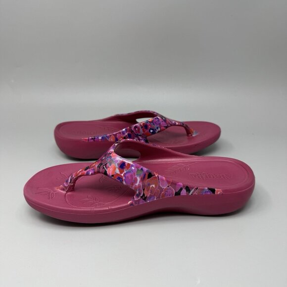 Alegria Womens Ode Recovery Thong Sandal Size 5.5 US 36 EU Purple Flower Print - Picture 2 of 7